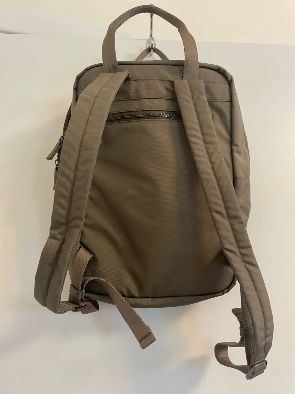 Light Brown Women's Backpack with Front Pockets